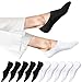 Produktbild EKSHER Sneaker Socken Damen 39-42 Füsslinge Herren 10 Paar Unsichtbare No Show Socken Weiss Füsslinge Sportsocken Baumwoll Kurze Halbsocken Silikonpad Verhindert Verrutschen Atmungsaktive Weiß