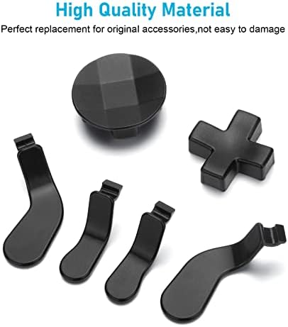 EEEKit 4pcs Trigger Paddles and 2 Metal D Pads for Elite Controller Series 2, Metal Stainless Steel Paddles Replacement Parts,Elite Kit Compatible with Xbox One Elite Controller Series 2