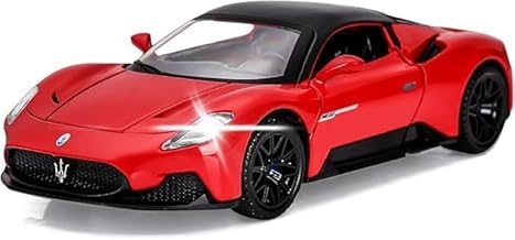 Maserati MC20 1:32 Model Car with Box, Zinc Alloy Pull Back Toy car with Sound and Light for Kids Boy Girl Gift [Colors as Per Stock] (Maserati MC20 1:32)