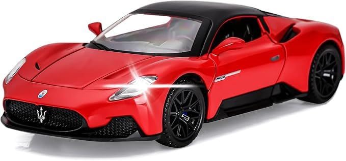 Image of Maserati MC20 1:32 Model Car with Box, Zinc Alloy Pull Back Toy car with Sound and Light for Kids Boy Girl Gift [Colors as Per Stock] (Maserati MC20 1:32)
