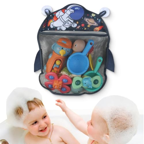 EJRUP Organizador De Juguetes 1 Pieza Bolsa de Almacenamiento Astronauta, Almacenamiento Juguetes Baño para Niños
