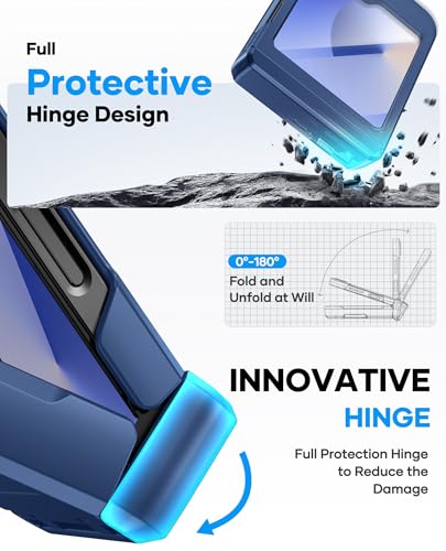 Image of ASAFCASE for Samsung Galaxy Z Flip 6 and Z Flip 7 FE Case Wallet, Blue