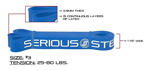 Serious Steel Fitness 41" Natural Latex Pull-Up Bands (3-pack) — view 4