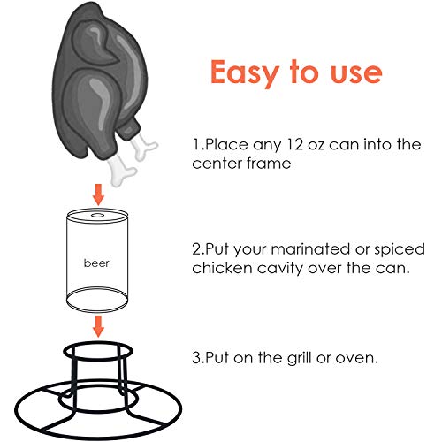 Rusfol Beercan Chicken Rack, Stainless Steel Chicken Stand For Smoker And Grill #TOP4