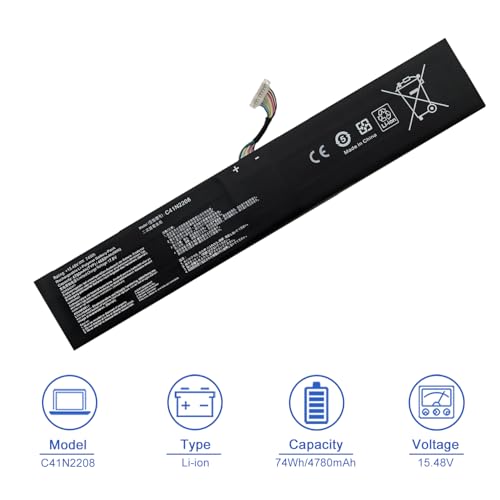 Image of JOTACT C41N2208 74Wh Laptop Battery Compatible with ASUS ROG Ally RC71L PC71L NR2301L (2023) Gaming Handheld Series RC71L-NH001W RC71L-NH002W RC71L-NH005W RC71L-NH019W 15.48V