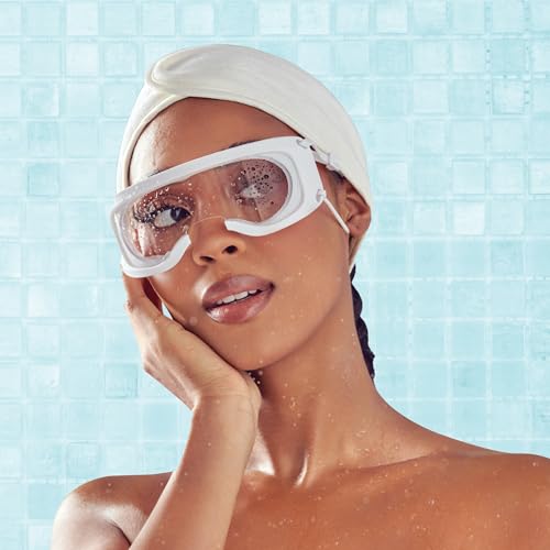 i-ENVY Lash Guard with Ear Straps, Anti-Fog Waterproof Lash Protector for Showering, for Eyelash Extensions, Lash Lifts, False Lashes & Eye Aftercare, White