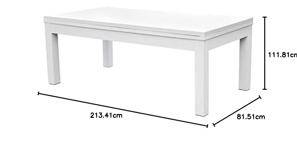 RENDEZ-VOUS DÉCO - Table de Billard Convertible Eddie - 8 à 10 Personnes - Billard en MDF/Tapis Acrylique - 213,4 x 111,8 x 81,5 cm - 99 kg