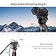 Fluidkopf, Cayer H6 Videokamera Stativ Fluid Drag Pan Kopf für Canon Nikon Sony Olympus Panasonic DSLR Kamera, mit 3/8 und 1/4 Befestigungsschraube, 2 Abschnitte Griff