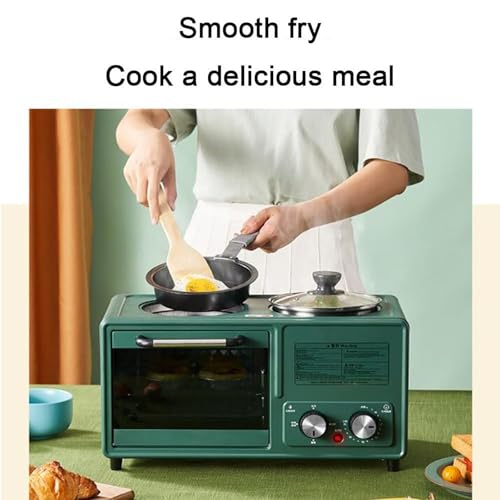 HmLotd Multifunctional Breakfast Machine, 4-in-1 Breakfast Station 1600w High Power, With Non-stick Frying Pan, Using Upper and Lower N-Section Heating for Camping or at Home - Image 3