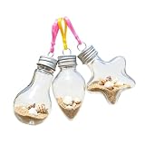 Adult Empty Beach Sand Keepsake Bottles Clear Polymer Souvenir Vials 3Pack