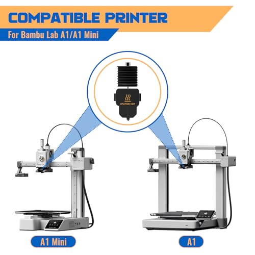 Howarx 2PCS A1/A1 Mini Hotend Nozzle 0.2mm/0.4mm Hardened Steel Replacement Parts with 4PCS Silicone Cover for Bambu Hotend A1 Series Only (Including Bambu A1/A1 Mini) by Howarx - Image 2