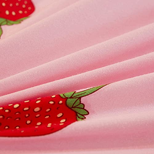 Loussiesd Strawberry Pillowcase Cute Cartoon Strawberry Printed 2 Pillow Shams Standard Pink Pillow Cases Kawaii Strawberry Fruits Warm Sweet Theme Microfiber Soft Pillow Cover, 20x 30Inch - Cosy Home Interiors Loussiesd Strawberry Pillowcase Cute Cartoon Strawberry Printed 2 Pillow Shams Standard Pink Pillow Cases Kawaii Strawberry Fruits Warm Sweet Theme Microfiber Soft Pillow Cover, 20x 30Inch - Image 4