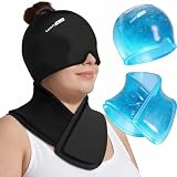 ComfiTECH Migraine Relief Cap & Extra Long Neck Ice Pack Wrap Set, L