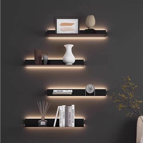 Étagère d'affichage flottante LED pour sublimer l'ambiance de votre chambre à coucher