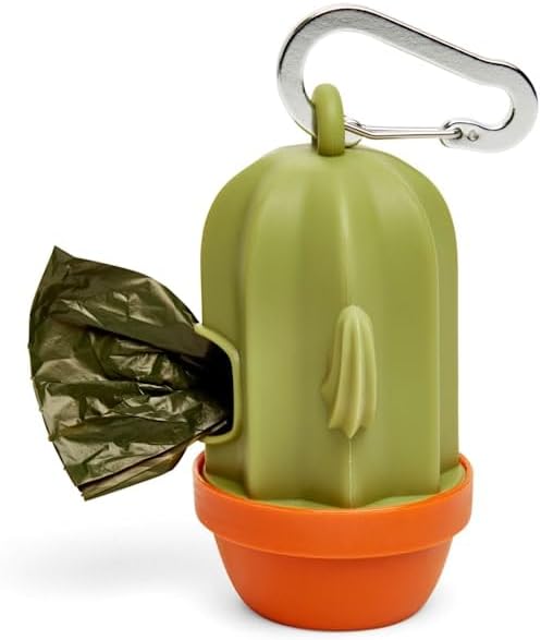 SO PHRESH Cactus Dog Waste Bag Dispenser with Refill Rolls Count of 30