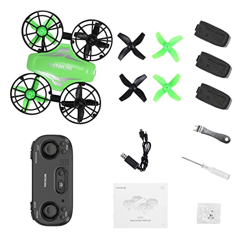 Mini Drone For Kids And Beginners, Remote Control Helicopter Quadcopter With 3 Modular Batteries, Headless Mode, Auto Hovering, 3 Speed Modes, Indoor Rc Pocket Plane Gift For Boys And Girls, Green #TOP3
