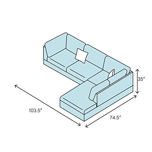 Beverly Fine Funiture Sectional Sofa Set, Black and White - Thumbnail 2
