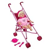 Lissi Doll: Umbrella Stroller Set with 16' Doll Role Play Toy, Folds up Compactly, For Ages 4 and up