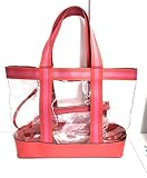 Bolso transparente de pvc, de moda para mujer, para viajes y eventos. (NARANJA)