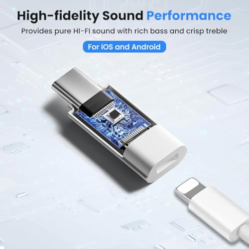 Image of Verilux Lighting to Type C Earphone Converter for iPhone 17 /16 /15 Series