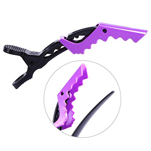 Presilhas de jacaré, Presilhas de crocodilo 10 PCS Plástico Roxo Barrette Salão Anti-derrapante Jaca
