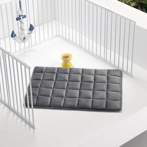 Image of KOZI PET Dog Bed, Soft cat Non-Slip Mattress, Washable, Warm pet, Fleece, Kennel Cushion, Grey (Grey, S)