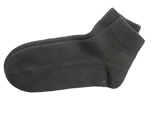 100% Pure Cashmere Bed Socks for Women Black Large