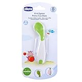 Apto para lavavajillas Chicco - Cuchara inclinada y mango ergonómico 8m+, color verde