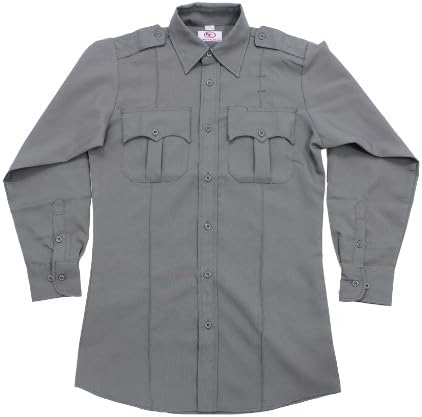 First Class 100% Polyester Long Sleeve Men's Uniform Shirt Black