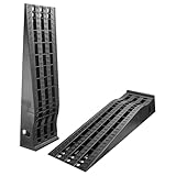 VEVOR Rampe de Voiture, 2 PCs, Rampe d'accès Portable à Profil Haut pour Voiture, capacité de 5897 kg, Hauteur de Levage de 160 mm, pour vidange, Inspection et réparation de camions et SUV, Noir