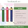 kate spade new york Novelty Bookmark Set of 3, Cute Leatherette Book Markers, Elephants