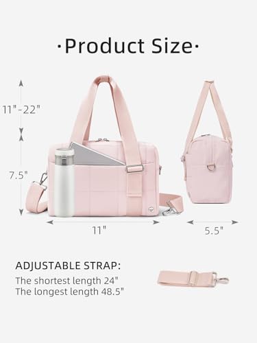 Image of WESTBRONCO Small Puffer Crossbody Bags for Women, Mini Puffy Quilted Gym Bag Lightweight Tote Bag with Zipper Compartments