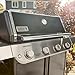 Weber Genesis E-415 Liquid Propane Gas Grill for Outdoor Cooking, 4 Burners, Black – Porcelain-Enameled Cast-Iron Grates & PureBlu Burners
