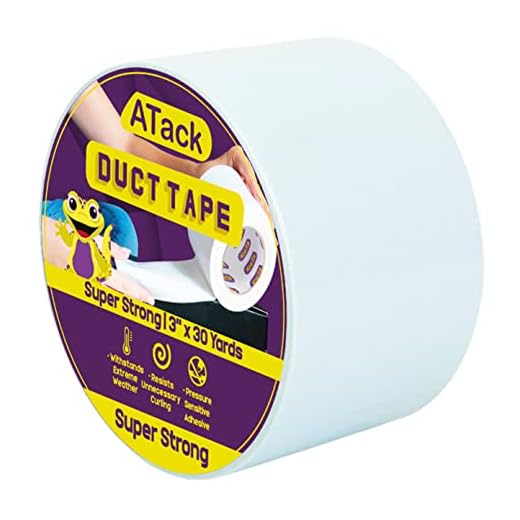 ATack Super Strong Duct Tape, White, 3 Inches x 30 Yards Waterproof Duct Tape for Outdoor, Indoor, School and Industrial Use | Heavy-Duty, Waterproof and Weatherproof