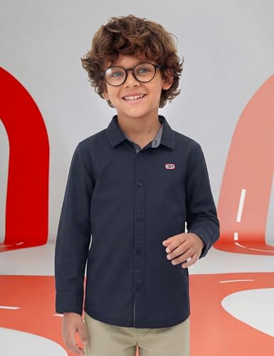 Image of Amazon Brand - Symbol Boys 100% Cotton Casual Shirt | Full Sleeves | Regular Fit | Age 2-14 Years