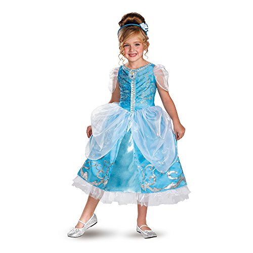 Disguise Disney's Cinderella Sparkle Deluxe Girls Costume, 7-8
