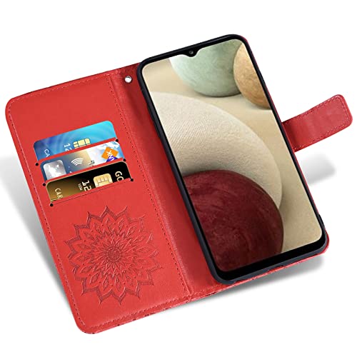Coque Samsung Galaxy A12 anti-rayure avec verre trempé et étui portefeuille à rabat - 2