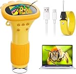 Microscope for Kids, Ahalfcit 1000X Handheld Digital Microscope with 2” HD IPS Screen, Portable Mini Camera for Exploring Nature, Science Educational Toy, Birthday Gift for 3-12 Years Old Boys Girls