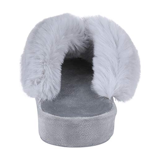 Shevalues Memory Foam Flip Flop Slippers For Women Arch Support Faux Fur Orthopedic Thong Slippers thumb #3