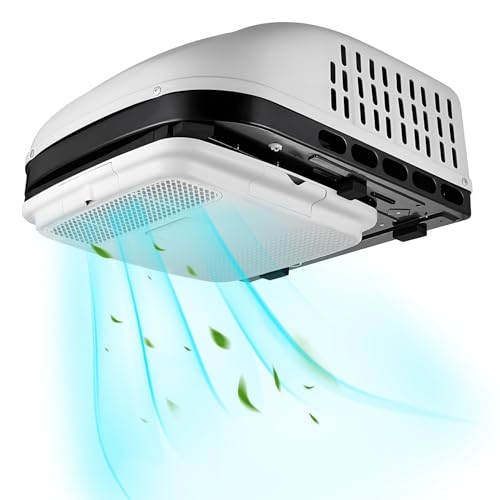 Aspligo Aire acondicionado de 220 voltios, 15000 BTU, 220 V, para interiores y exteriores, unidad de CA para autocaravana, coche, camión, compresor rotativo
