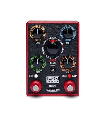 Line 6 POD Express, pedal procesador de amplificadores y efectos para guitarra con 7 modelos de amplificadores, 16 modelos de efectos, 21 presets y controles simples, ligero, compacto y portátil | Ya disponible en tu tienda friki favorita! En mundofriki.es!