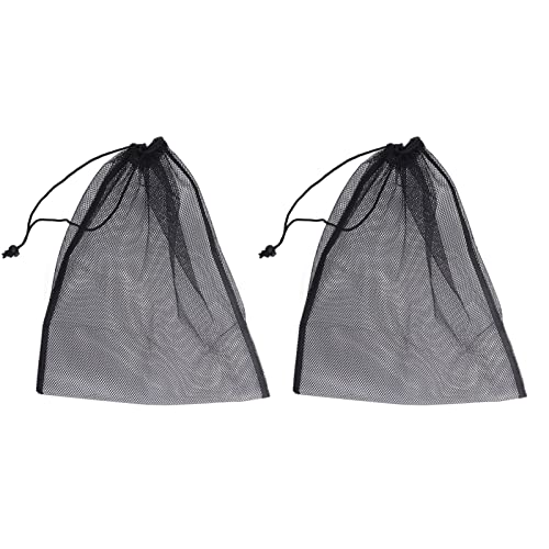 Sports Ball Bag, 2Pcs Mesh Balls Bag Drawstring Tennis Balls Bag Polyester Shoes Storage Organizer Sports Equipment for Shoes Tennis Badminton