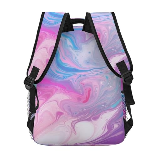Sac à dos ordinateur portable marbré bleu violet léger et compact