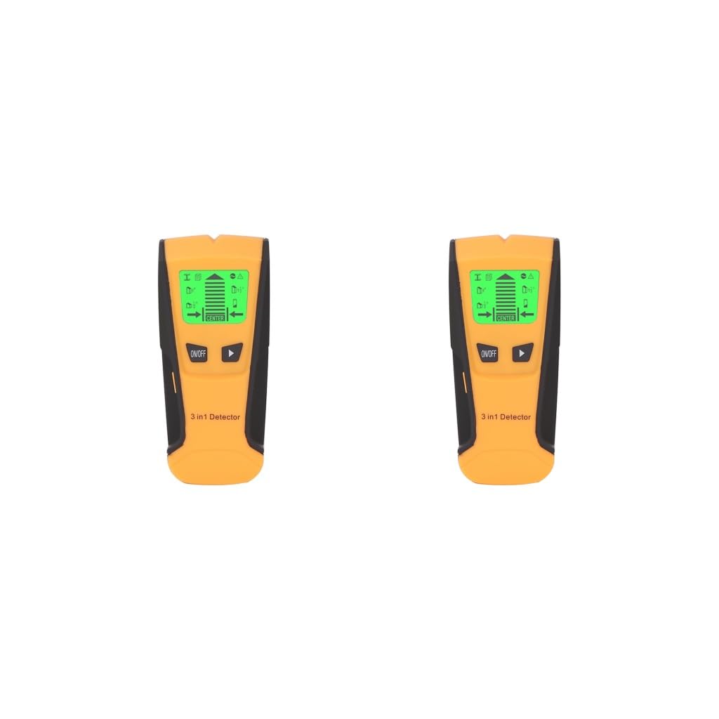 2 set di Metal Detector Hand Held Professionale Schermo LCD Digitale Audio Reminding Tensione Bolt Wall Scanner Rilevamento Sensore Giallo