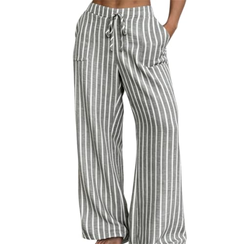 Pantalon d'été léger femme avec cordon de serrage pour éviter la chaleur