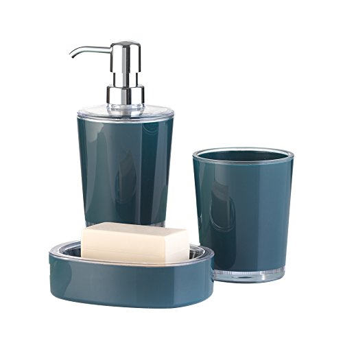 Preisvergleich Produktbild Axentia Badaccessoires, Kunststoff, Petrol
