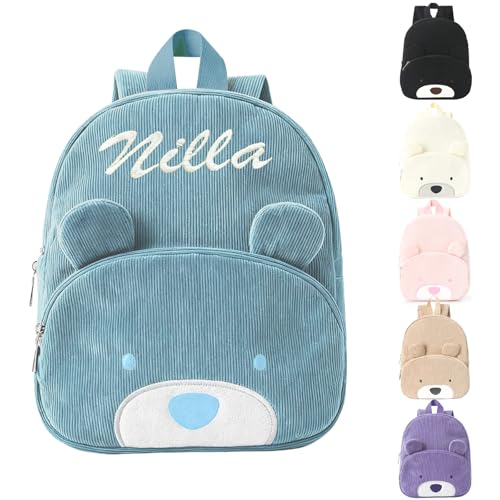 Zainetto Bambini Personalizzato con Nome Ricamato per Bambino & Bambina,