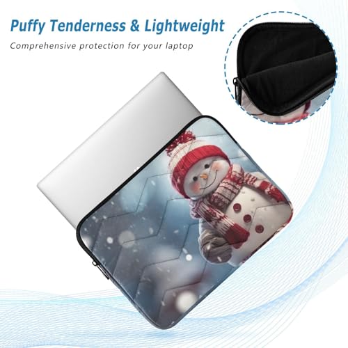 Funda para portátil 13-14 pulgadas impermeable con diseño de muñeco de nieve miniatura 5