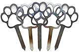 5.5" Paw Print Metal Stake (Pack of 5) - Made in USA