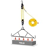 GearOZ Deer Hanger, Elk Hoist Pulley Lift System with Gambrel, Hunting Game Hanging Kit for Deer Carcass/Butcher/Skinning, Max to 700 LBS, Wild Hunting Gifts for Men, Deer Hunting Accessories